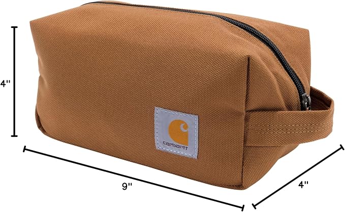 Carhartt Durable Travel Kit, Organize Essentials W/the Water Resistance Toiletry Bag, Carhartt Brown - Image 7