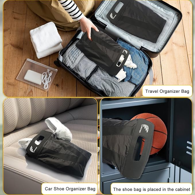 Shoe Bag,Shoe Bags for Travel,Golf Shoe Bag,Cleat Bags for Sports Smell Proof,New Upgraded Waterproof, Anti-odor, Remove odor(Double magnetic closure design) - Image 7