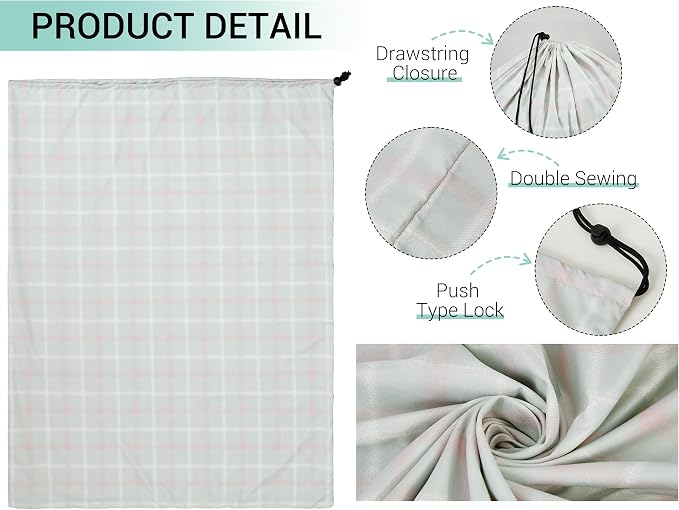 ZPECC Bulk Travel Laundry Bag,Extra Large Heavy Duty Laundry Bags 24 Pack,Washable Dirty Clothes Organizer for Commercial College Dorm Hotel Camping and Home Storage 30x40(Red n Green Checkered) - Image 7