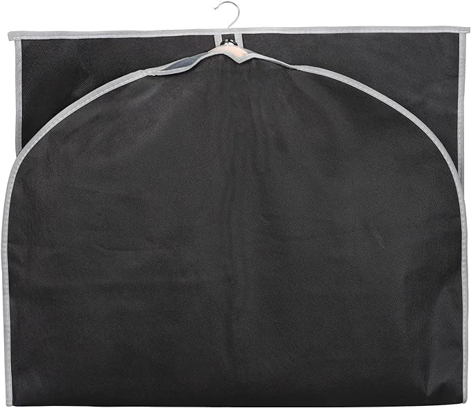 Syeeiex 40" Suit Bag, Set of 5 Garment Bags for Hanging Clothes, Suit Bags for Closet Storage, Garment Bags for Storage Suits,T-shirts, Jackets and Coats(Black & Grey) - Image 6