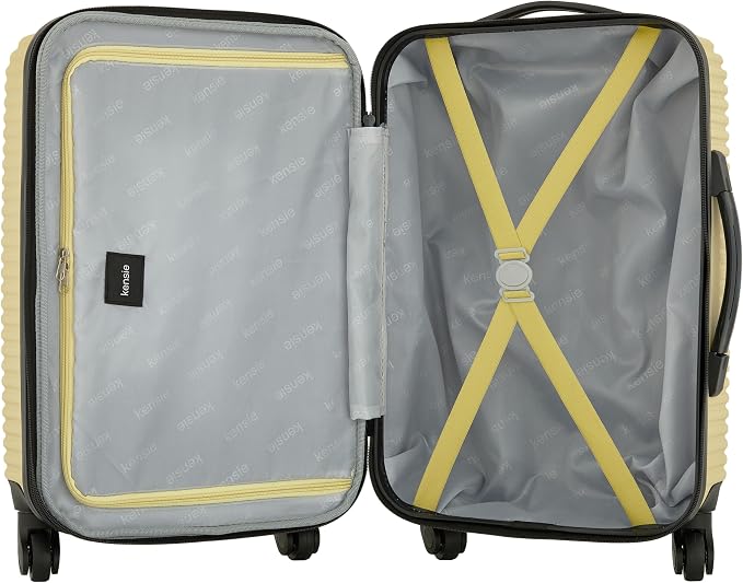 kensie Women's Hillsboro Luggage & Travel Bags Set, Dried Moss, 20" Carry-On - Image 6