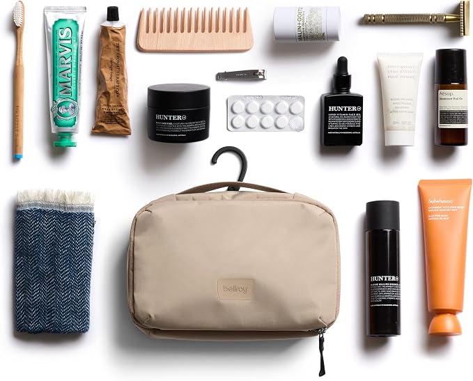 Bellroy Hanging Toiletry Kit (hanging 3 liter toiletry bag for men and women, and designed for travel) - Stone - Image 7