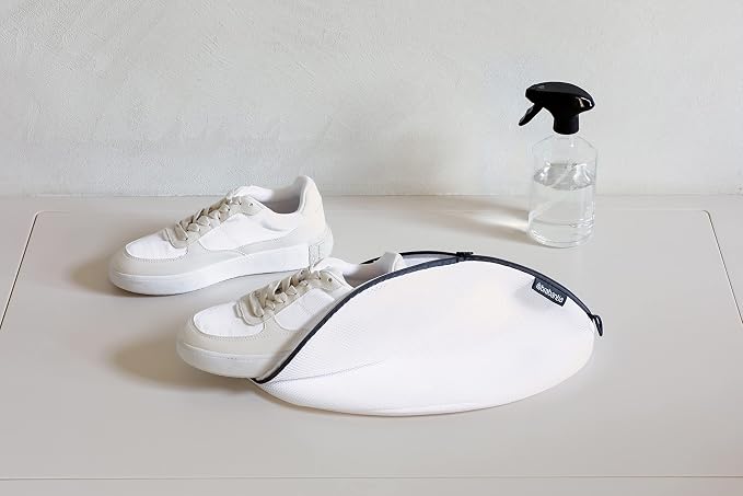 Brabantia Mesh Zip Up Sneaker Bag for Washing Machine - White Laundry Protector for Tennis, Running, Athletic Shoes - Image 9