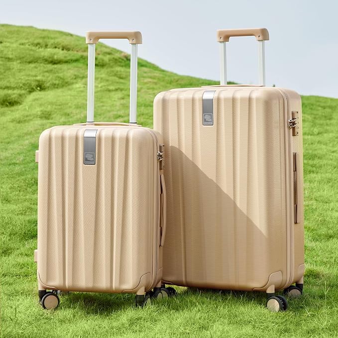 Hanke 20/29 Inch Carry On Luggage Sets 2 Piece Hard Shell Suitcases with Spinner Wheels Extra Large Travel Luggage Rolling Suitcase for Travel Nestable Storage(Cuba Sand) - Image 9