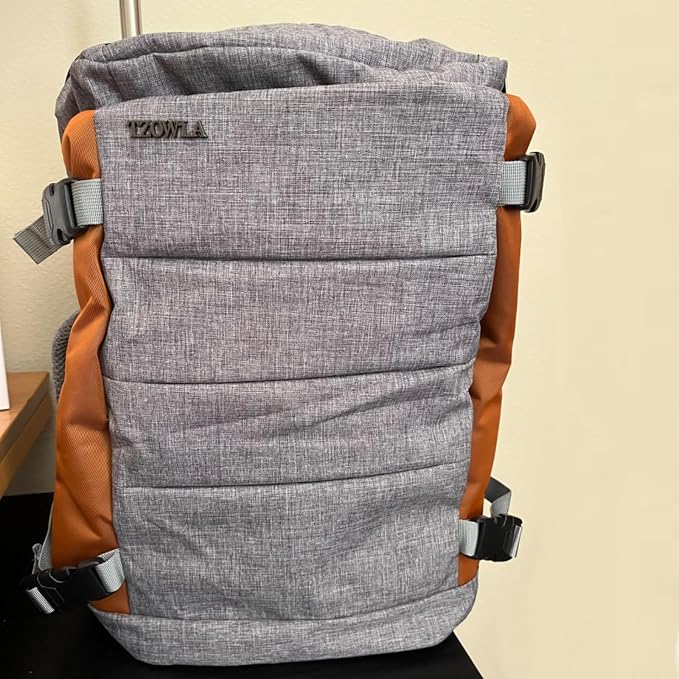 Tzowla 40L Expandable Travel Laptop Backpack for Men Women Carry on Flight Approved,Large Capacity Anti Theft Backpacks with Giant Tumbler Holder Pocket,Personal Item Bag Fit 17.3" Computer(Grey - Image 8