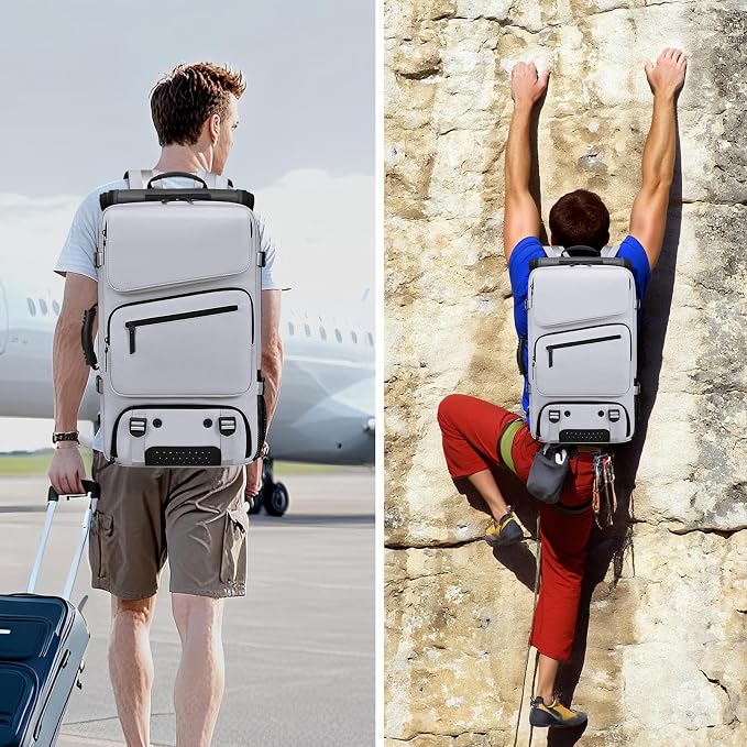 Backpack for Traveling On Airplane,Expandable Carry On Laptop Backpack for Men and Women,Outdoor Travel Bag,Grey - Image 7