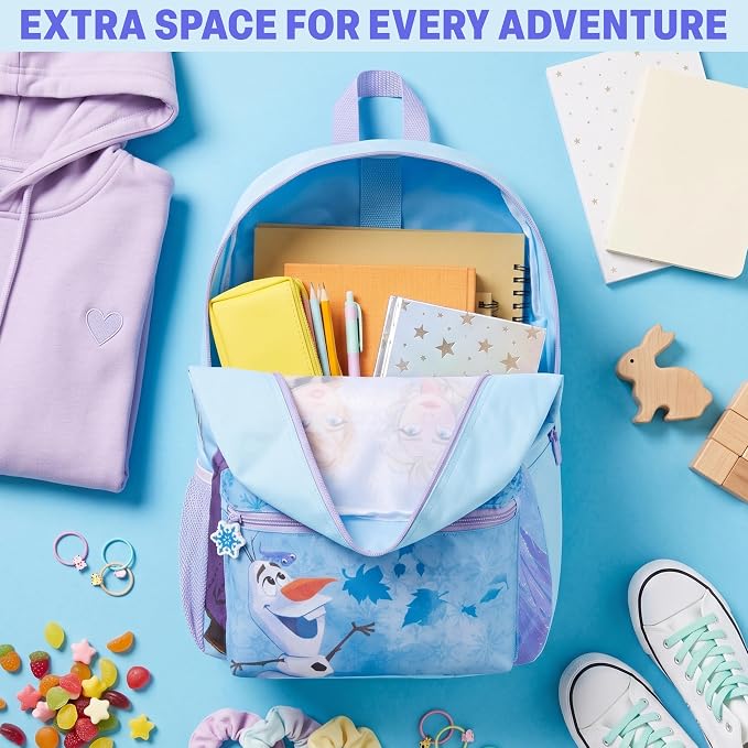 Get Trend Disney Frozen Kids Backpack 4 Piece Set | 18 inch Bookbag, Insulated Lunch Bag, Zipped Pencil Case & BPA-Free Water Bottle, School, Travel, Elsa Anna Gifts for Girls - Image 7