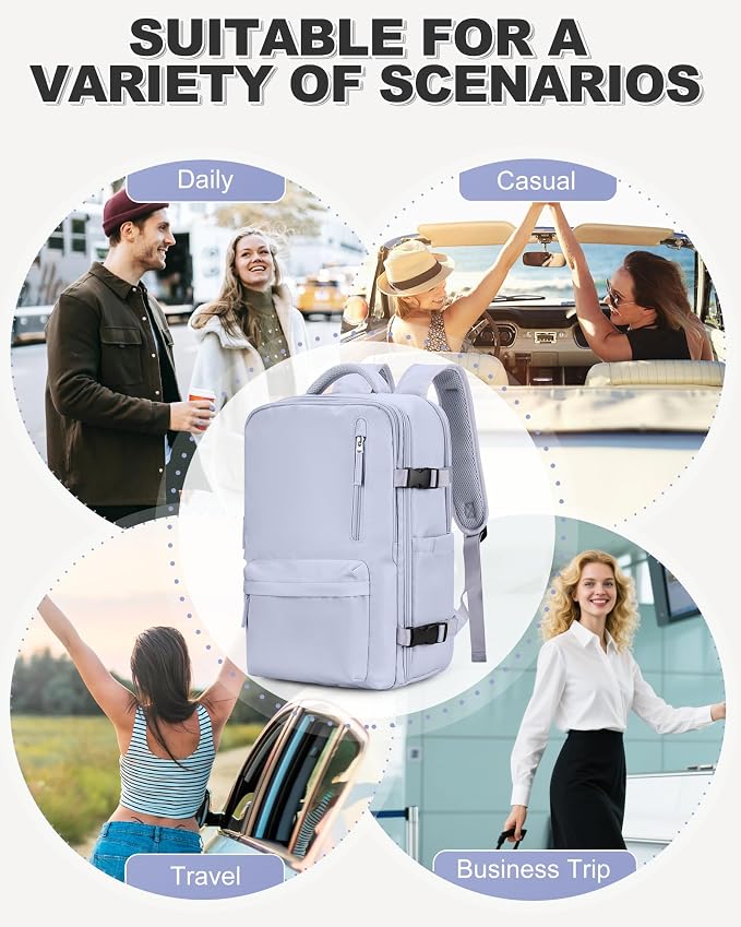 VGCUB Vacuum Backpack Travel with Pump, Vacuum Seal Compression Bags Laptop Backpack Personal Item - Image 9