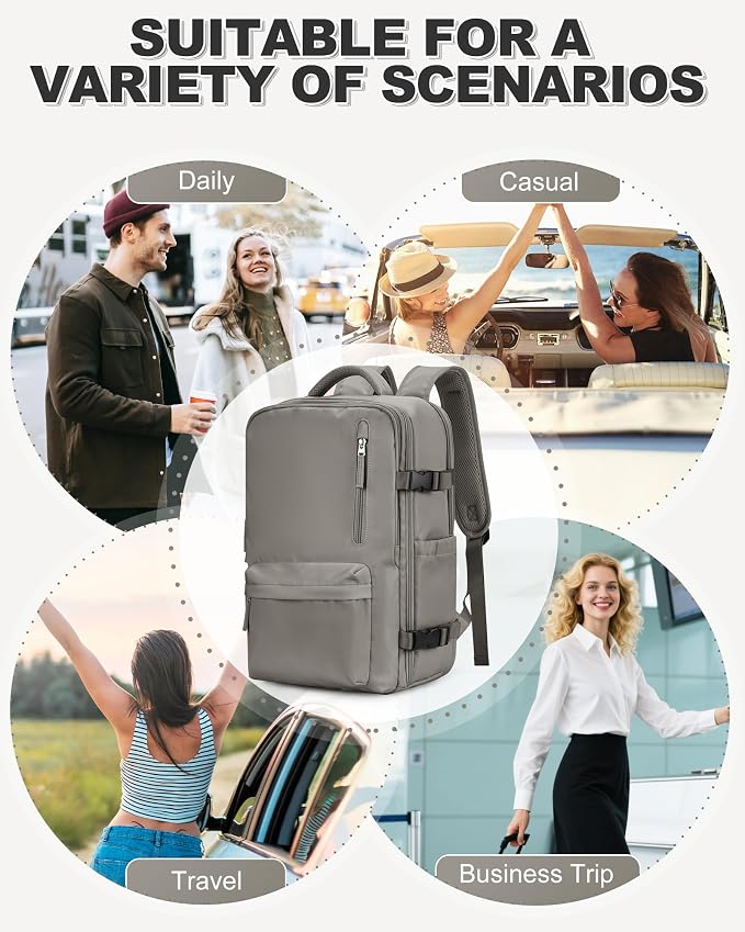 VGCUB Vacuum Backpack Travel with Pump, Vacuum Seal Compression Bags Laptop Backpack Personal Item - Image 9