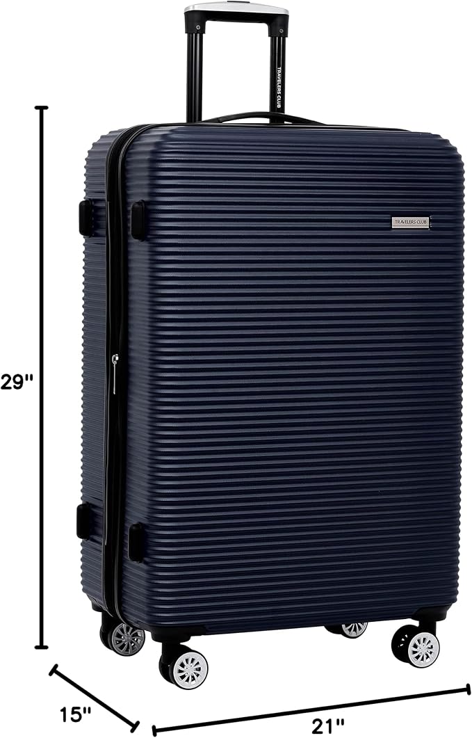Travelers Club 14 Piece Riddock Luggage and Travel Accessories Set, Navy Blue - Image 9