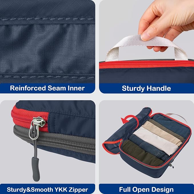 Cipway Compression Packing Cubes, Ultralight Luggage Organizer Bags, Travel Essentials for Carry on Suitcase (3 Piece,Blue) - Image 7