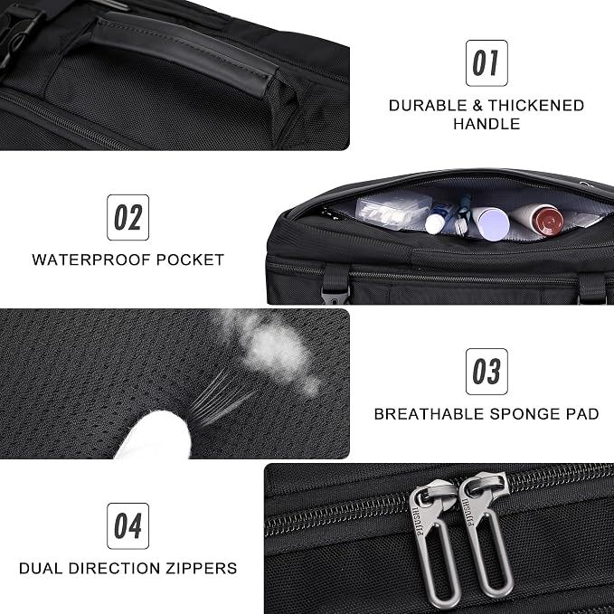 PIJUSHI Travel Backpack for Women, Fits 16" Laptop, Expandable 30L to 35L | Airline Approved Carry-on Luggage with Padded Laptop Compartment, USB Port, Wet Pocket, For Business, Commute - Image 9