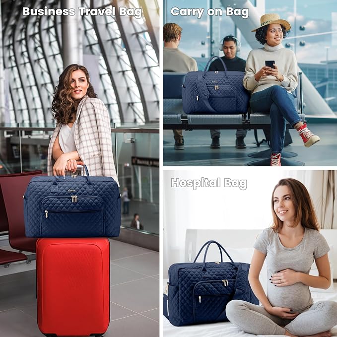 LOVEVOOK Travel Duffle Bag - Women's Weekender Carry On Overnight Laptop & Gym Bag With Toiletry/Shoe Pocket, Hospital Labor Bag - Image 6