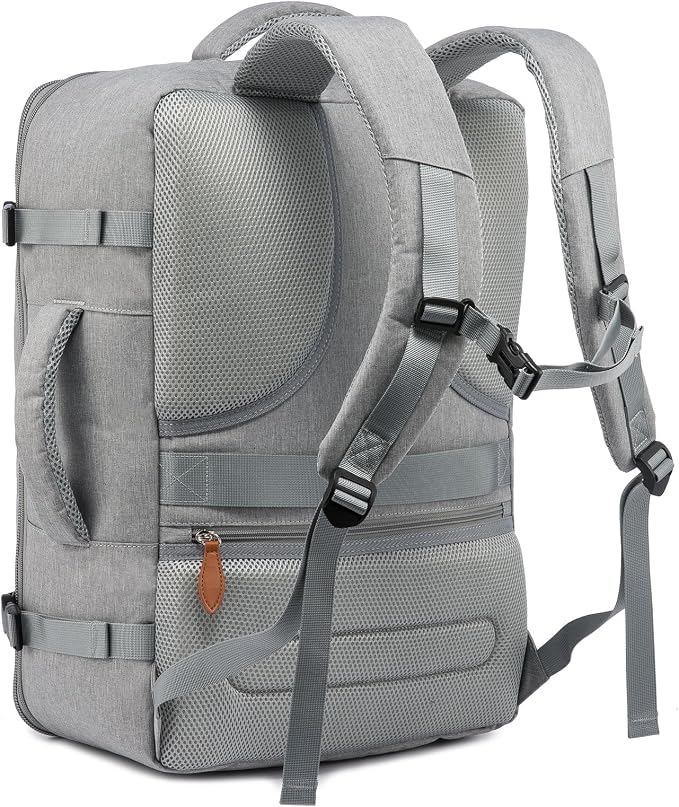 LOVEVOOK Carry on Backpack, 45L Extra Large Travel Backpack for Men & Women Airline Approved, Expandable Large Suitcase Backpacks With 4 Packing Cubes, Aer Travel Pack 3, Water Resistant Weekender Bag - Image 8
