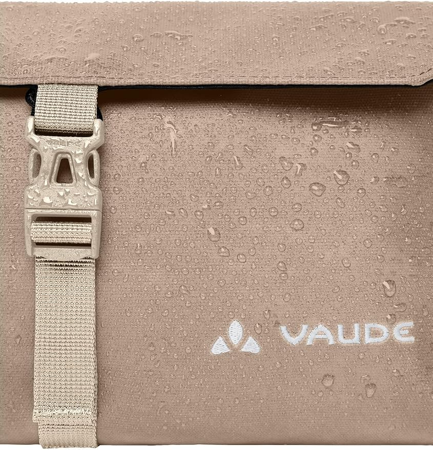 VAUDE Socotra Hanging Toiletry Bag for Men & Women, 2 Zipper Compartments, Integrated Mirror, Toothbrush Holder - Ideal for Travel, Linen - Image 7