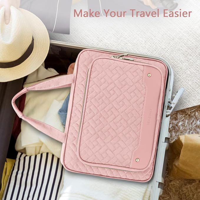 Wedama Toiletry Bag for Women, Hanging Travel Toiletry Bag with Jewelry Organizer Compartment Large Makeup Bag, PVC Waterproof Cosmetic Travel Bag for Travel Business Trips Camping Bathroom, Pink - Image 8