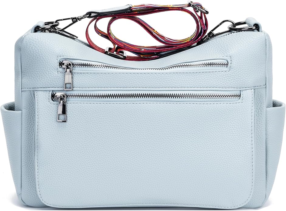 YZAOLL Large Crossbody Shoulder Bag for Women Vegan Leather Tote with Adjustable Wide Strap Work Purse with 10 Pockets