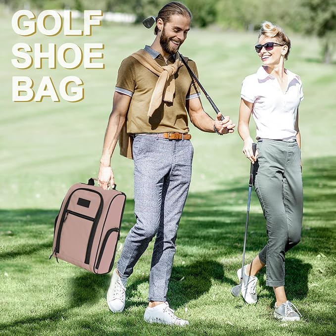 Goloni Golf Shoe Bag for Men Women, Ventilated Golf Shoe Bag with Side Pockets, Lightweight Portable Golf Shoe Carrier for Golf Shoes, Tees, Balls & Accessories,Light Pink - Image 6