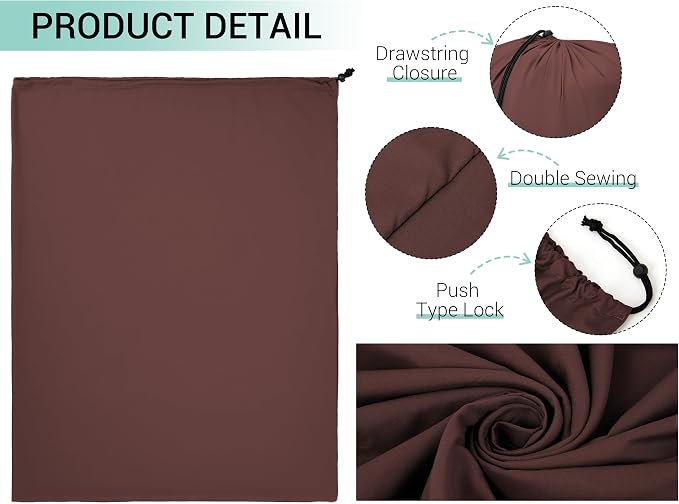 ZPECC Bulk Travel Laundry Bag,Extra Large Heavy Duty Laundry Bags 24 Pack,Washable Dirty Clothes Organizer for Commercial College Dorm Hotel Camping and Home Storage 30x40(Brown) - Image 7