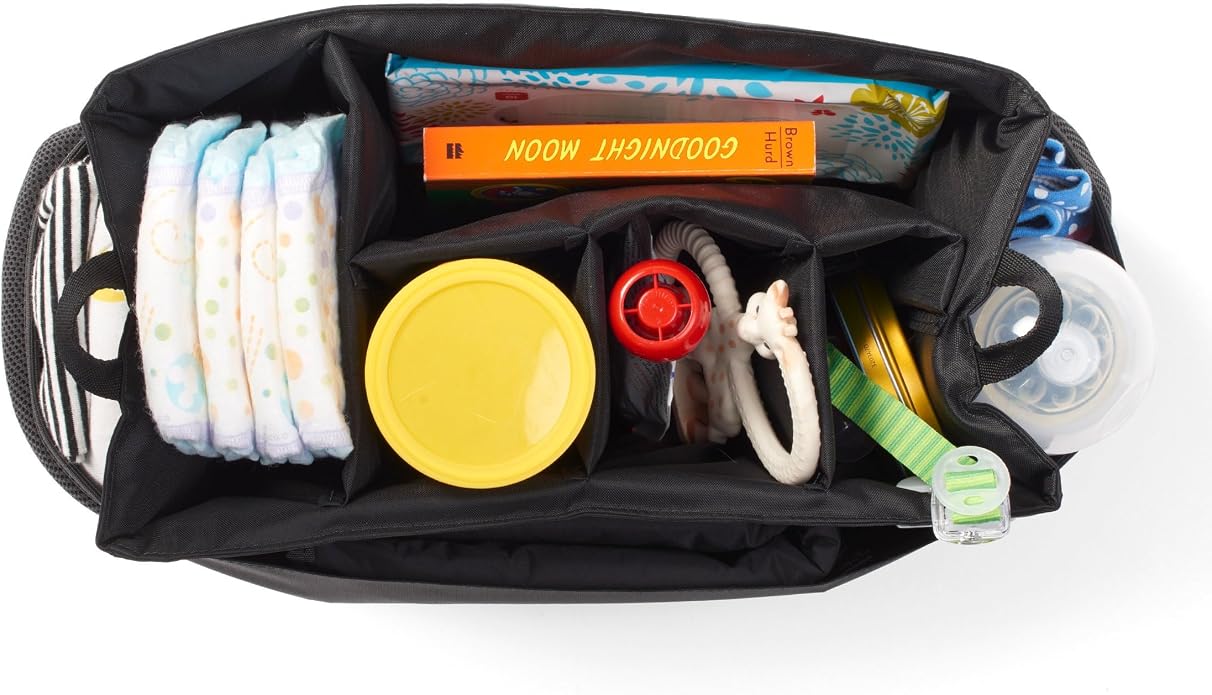 Leatherology Bag Insert Organizer, Water-Resistant Nylon, 5 Insulated Pockets for Tote or Diaper Bag - Image 5