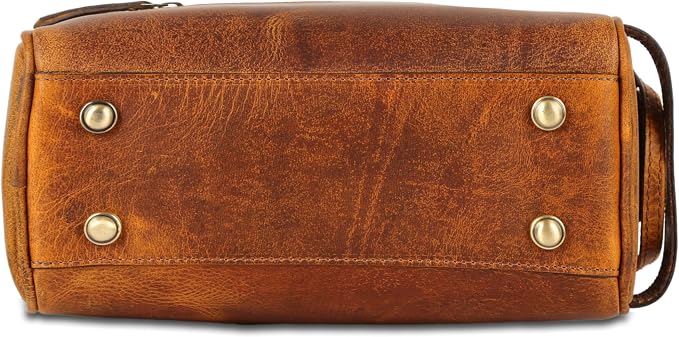 KomalC Travel Toiletry Bag – Premium Leather Dopp Kit for Men & Women with Water-Resistant Lining & Spacious Zippered Organizer - Image 9