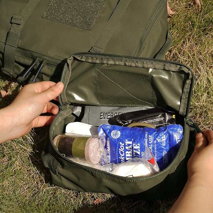 PETAC GEAR 4 PCS Tactical Modular Packing Cubes with Waterproof Material, Large Capacity Storage Bag, Easy Clean Outdoor Travel Organize Storage Pouches Bags (RG) - Image 7
