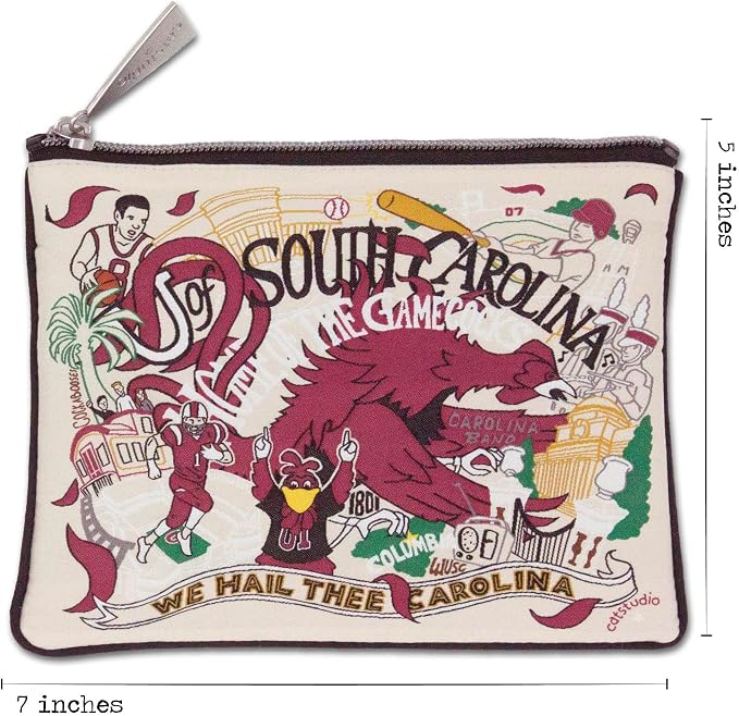 Catstudio Collegiate Zipper Pouch, University of South Carolina Travel Toiletry Bag, Ideal Gift for Alumni, Makeup Bag, Dog Treat Pouch, or Travel Purse - Image 6