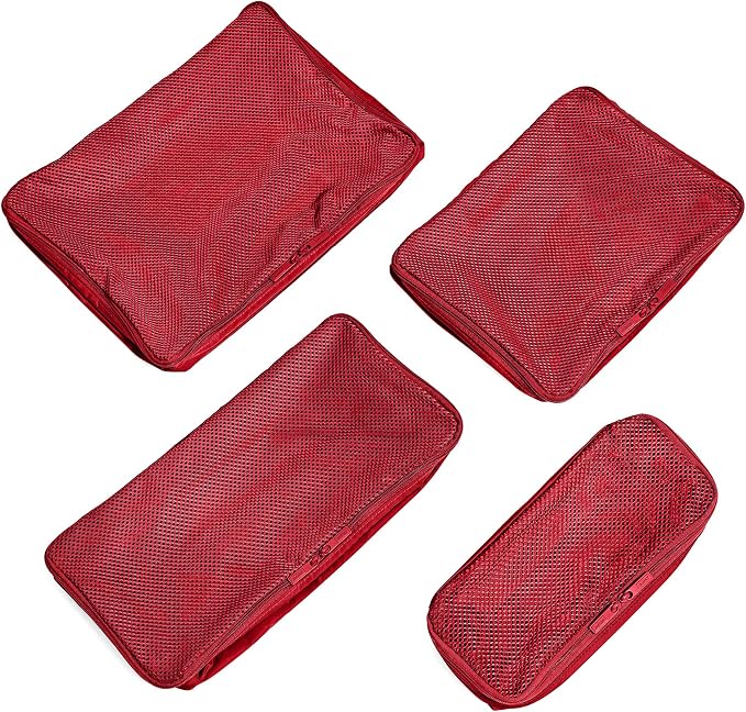 Away Insider Packing Cubes Set of 4 – Lightweight Travel Organizers for Luggage, Suitcases & Carry-On Bags, Cherry Red - Image 5