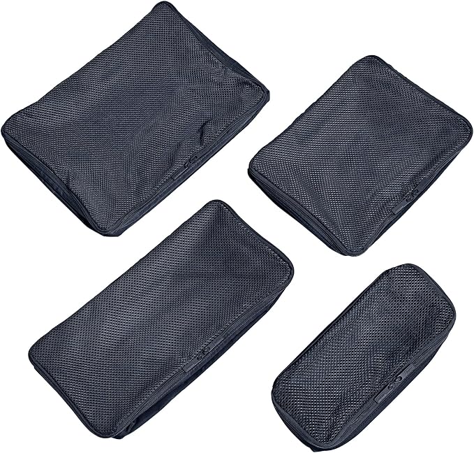 Away Insider Packing Cubes Set of 4 - Lightweight Space-Saving Packing Cubes for Carry-On Luggage - Small, Medium, and Wide Sizes - Navy Blue - Image 5