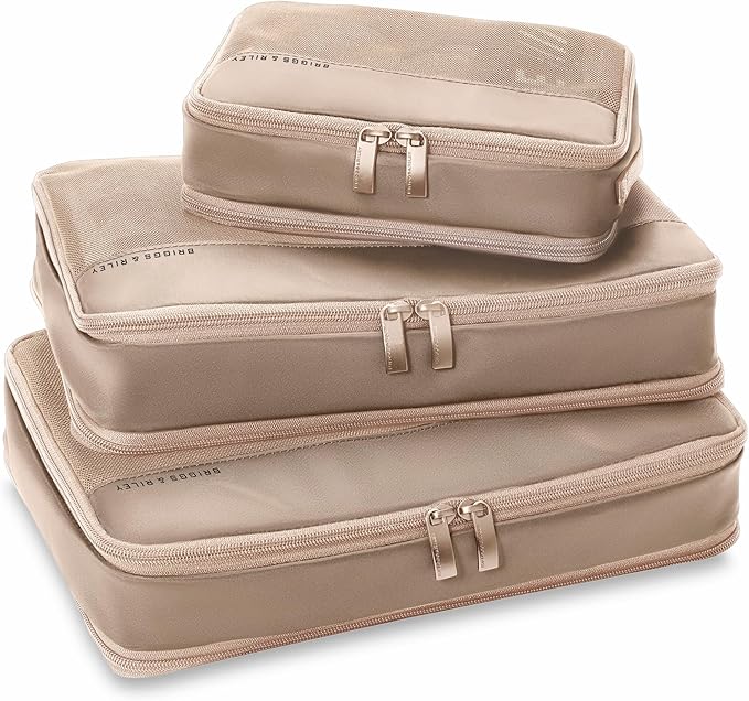 Briggs & Riley Travel Essentials Carry-On Compression Packing Cube Set, Tan by Unknown