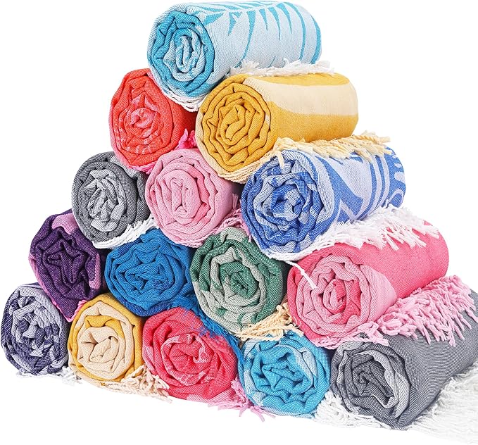 Genovega 6 Packs Oversized Turkish Beach Towels Set 74"x38" Extra Large Sand Free Quick Dry Swim Bath Pool Towel Travel Blanket Adult Essentials Accessories Vacation Multi Shark Turtle Stuff - Image 6