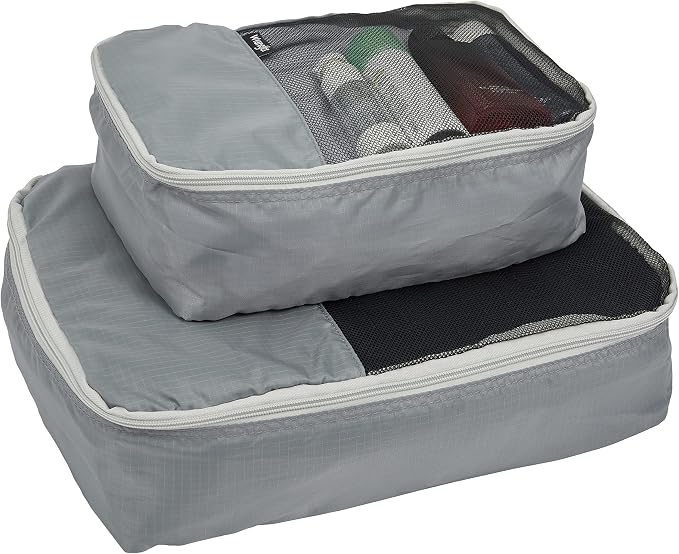 Wrangler 4 Piece Miami Luggage and Packing Cubes Set, Sharkskin - Image 11