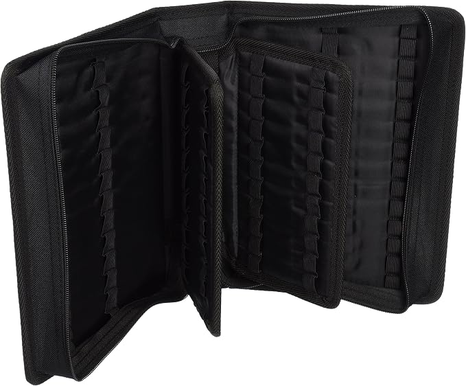 Tran Deluxe Pencil Case, Holds 120 Pencils, Black - Image 2