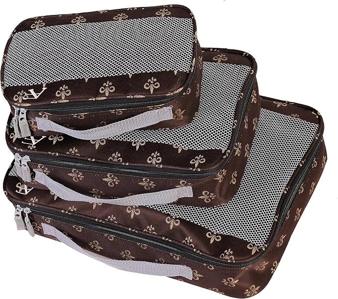 American Flyer Fleur De Lis Packing Cubes - 3-Piece Set by AmericanFlyer