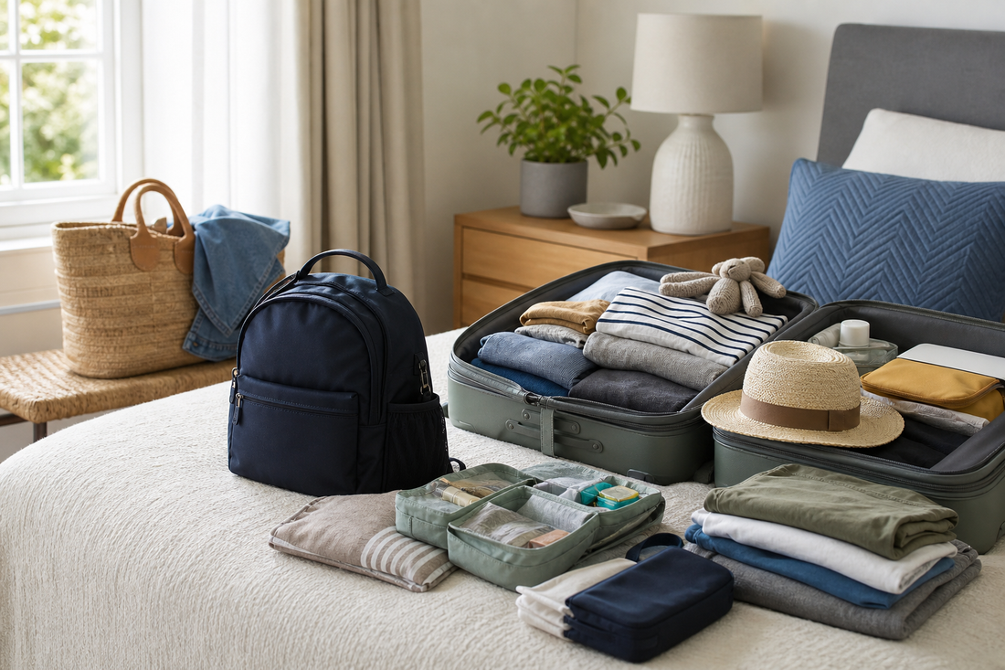 Unbranded practical sequence scene featuring practical family travel