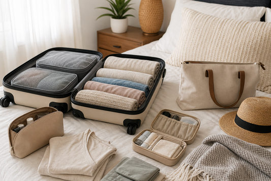 Unbranded repeatable routine scene featuring practical packing and organization