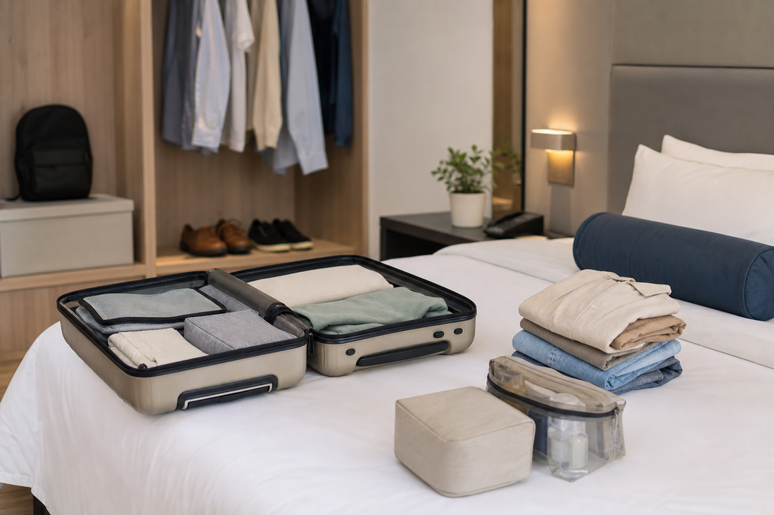 Unbranded organized spatial layout featuring hotel and temporary-stay organization