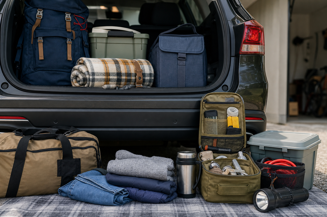 Unbranded orderly inspection setup featuring practical road-trip preparation