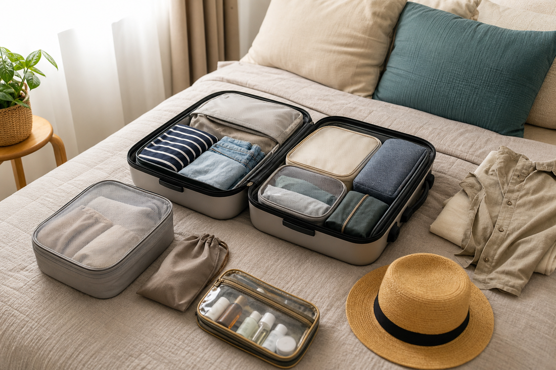 Unbranded organized spatial layout featuring practical packing and organization
