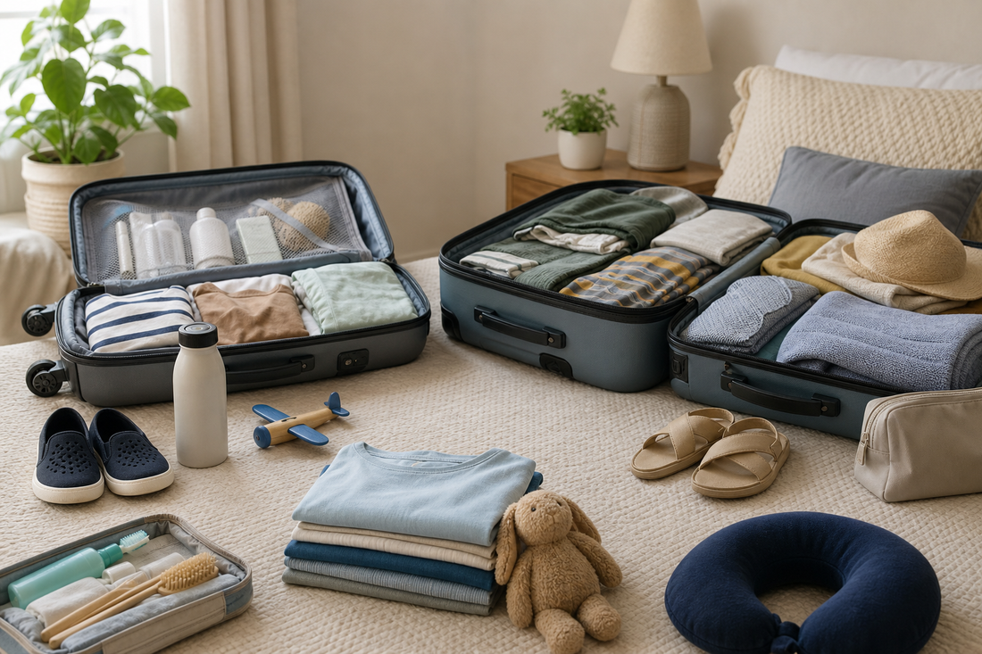 Unbranded orderly inspection setup featuring practical family travel