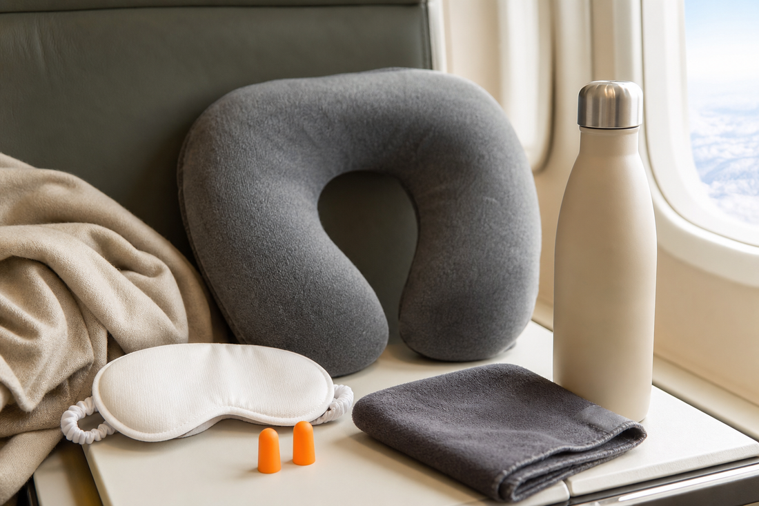 Unbranded practical sequence scene featuring practical travel comfort