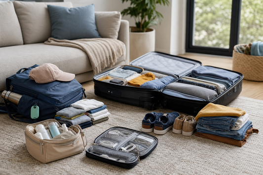 Unbranded practical sequence scene featuring practical family travel