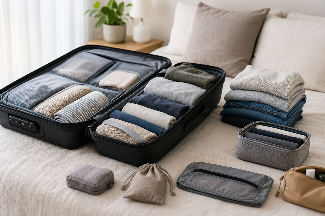 Unbranded orderly inspection setup featuring practical packing and organization