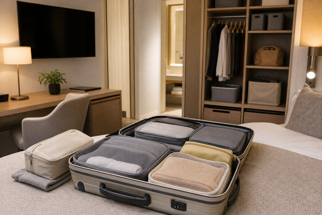 Unbranded practical sequence scene featuring hotel and temporary-stay organization