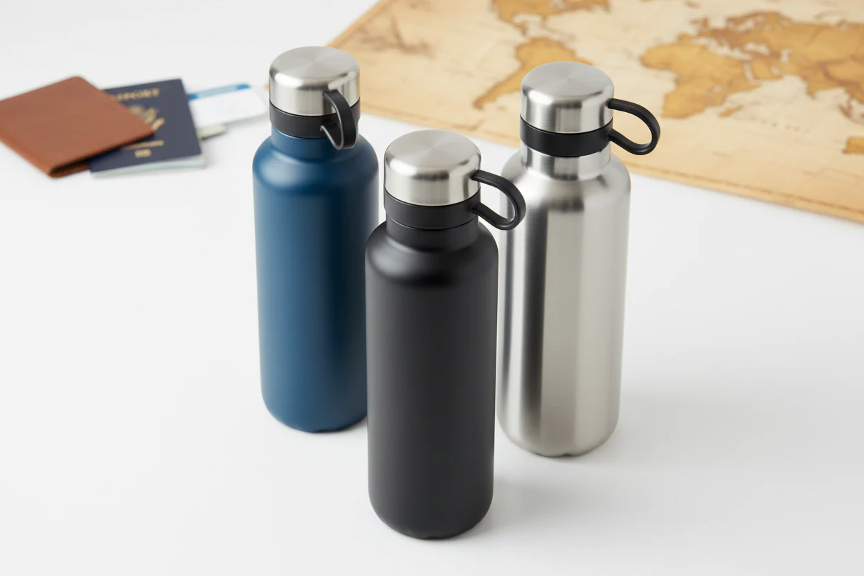 Premium travel water bottles and insulated hydration gear with leak-proof BPA-free designs for family travel and outdoor adventures
