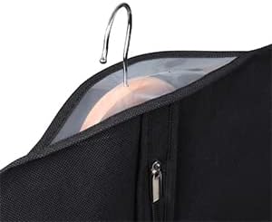 KEEGH Garment Bags for Hanging Clothes 60" (Set of 10) Dress Bags for Gowns Long Dress Bags for Closet Storage with Zipper and Eye-Hole for Folding for Suit Coats Dresses, Black - Image 4