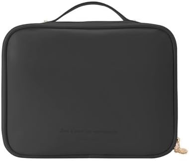 Multi-Compartment Toiletry Cosmetics Bag, Portable & Large Capacity Makeup Bag with Compartments, multi compartment toiletry Bag for Travel (Black) by Nimedala