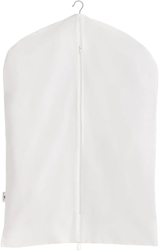 Premium 100% Cotton Garment Bags – 40" Off-White Canvas Suit Cover with YKK Zipper – Moth Protector, Breathable, Machine Washable, Cover for Coats, Dresses, Jackets & Travel - Image 5