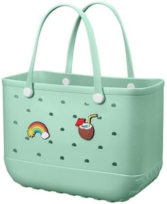 Baonat Beach Bag Rubber Tote Bag - Waterproof Travel Bag for Women Washable Tote Bag Handbag for Sports Beach Market Pool by BAONAT