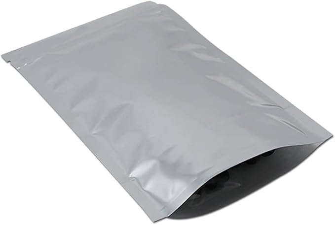 FERENLI 100 Pieces Stand Up Clear Front Zipper Lock Resealable Aluminum Mylar Foil Plastic Packaging Bag for Zip Heat Sealable Lock with Tear Notch Long Term Food Storage 4.7x6.7 inch - Image 6